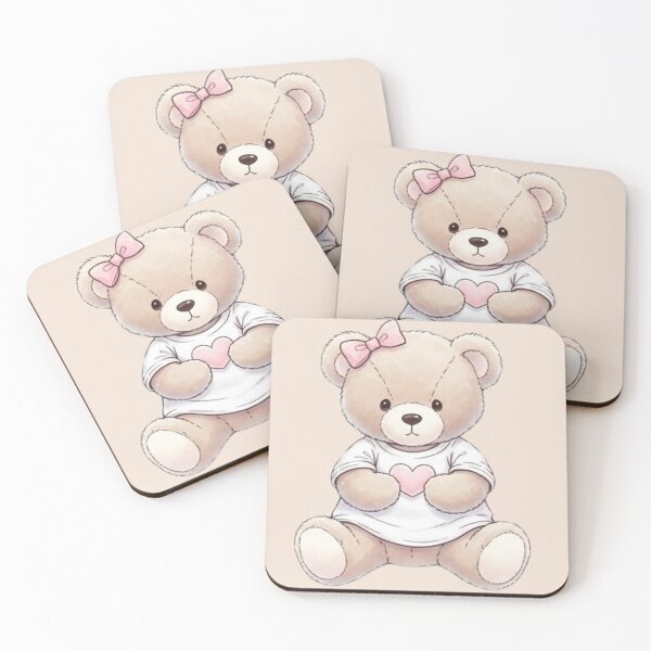 Item preview, Cute Teddy Bear Holding Heart – Valentine’s Day Love Illustration for Gifts and Romantic Designs designed and sold by soletstudio.