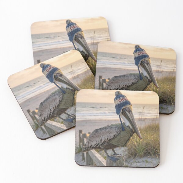 Item preview, Pelican Wearing Winter Attire designed and sold by Maria Dryfhout.