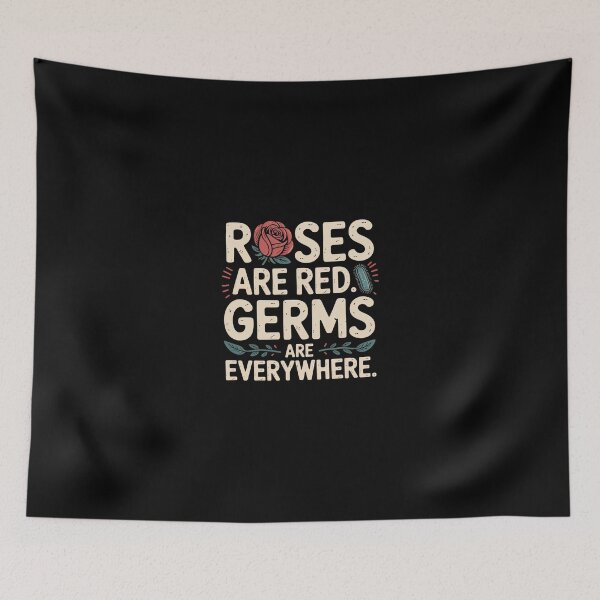 Item preview, Roses Are Red Germs Everywhere designed and sold by Vintage Shapes.