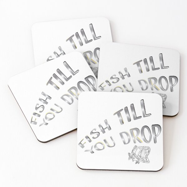 Item preview, Fish till you drop text Illustrtion Black Bass designed and sold by Art-Horizon.
