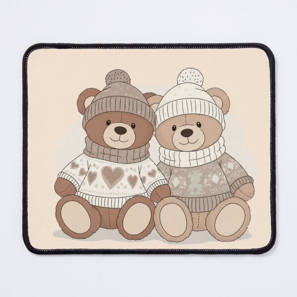 Item preview, Cute Teddy Bear Couple in Sweaters – Cozy Valentine’s Day Love Illustration designed and sold by soletstudio.