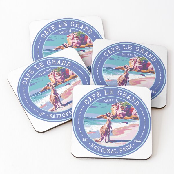 Item preview, Cape La Grand National Park in Western Australia, Vintage Travel Art Circle Emblem designed and sold by MaateoDesign.