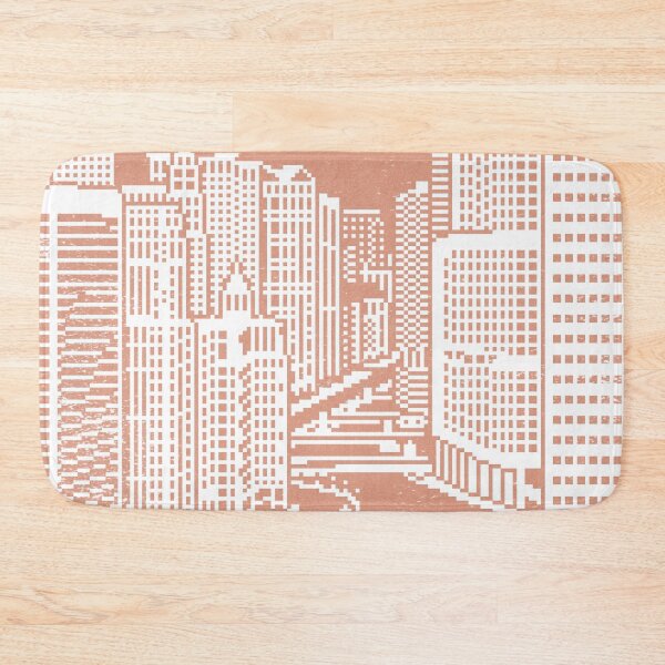 Item preview, Chicago River Pixel Art - Coral designed and sold by Irene Estelle.
