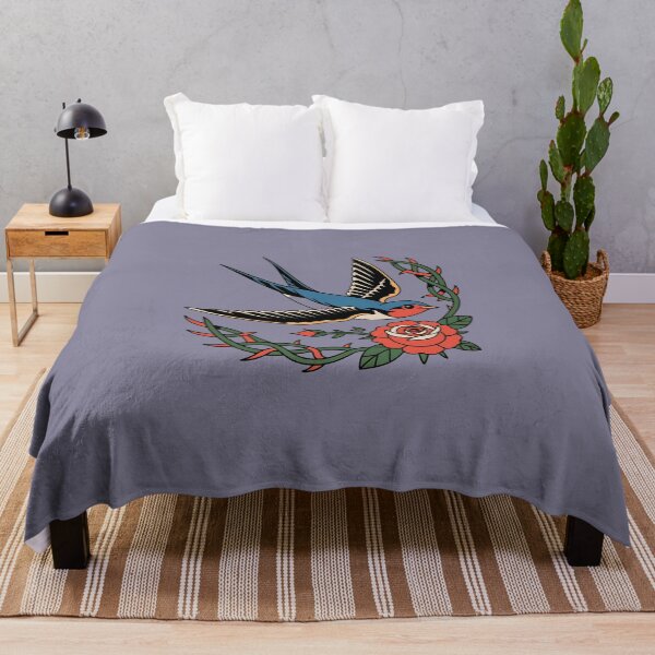 Item preview, Traditional Swallow & Rose Vintage Art designed and sold by BirdsnStuff.