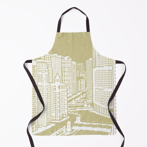Item preview, Chicago River Pixel Art - Gold designed and sold by Irene Estelle.