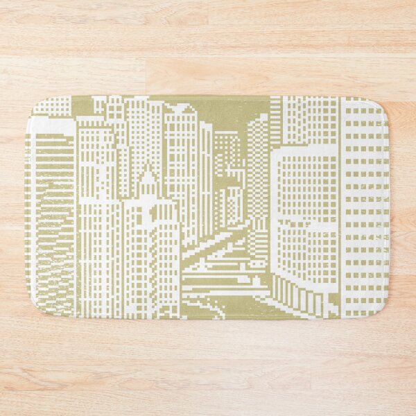 Item preview, Chicago River Pixel Art - Gold designed and sold by Irene Estelle.