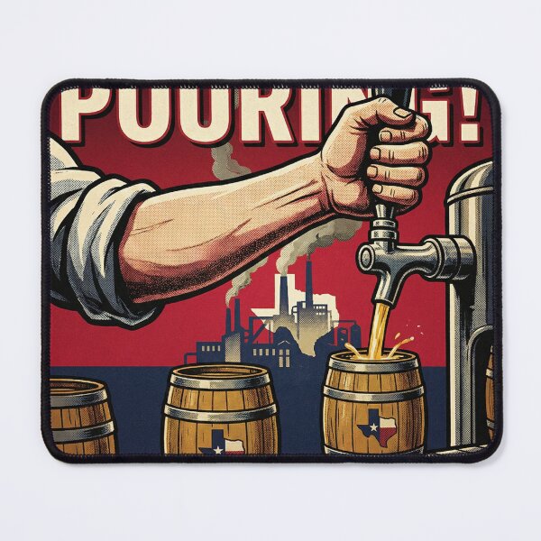 Item preview, Vintage Texas Beer Propaganda Poster Keep 'Em Pouring Retro Bar Art designed and sold by Cozy-Old-Pub.