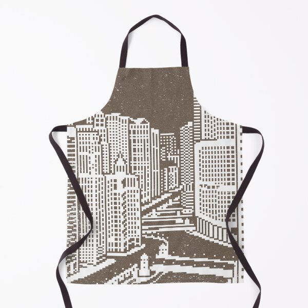 Item preview, Chicago River Pixel Art - Earth + Snow designed and sold by Irene Estelle.