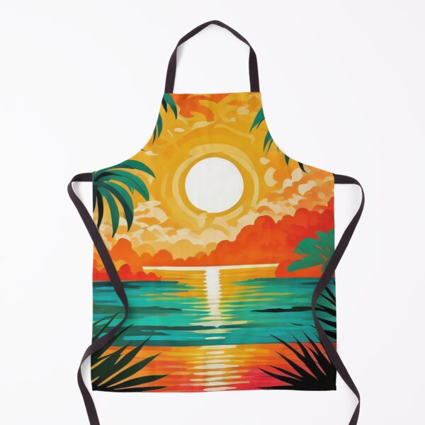Item preview, Palm Forest Ocean Sunset Art for Nature Escape Lovers designed and sold by WildStroke.