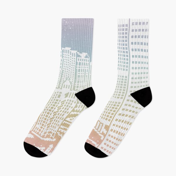 Item preview, Chicago River Pixel Art - Rainbow Sorbet + Snow designed and sold by Irene Estelle.