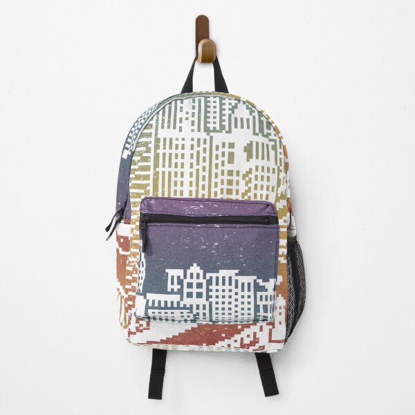 Item preview, Chicago River Pixel Art - Rainbow Sunset + Snow designed and sold by Irene Estelle.