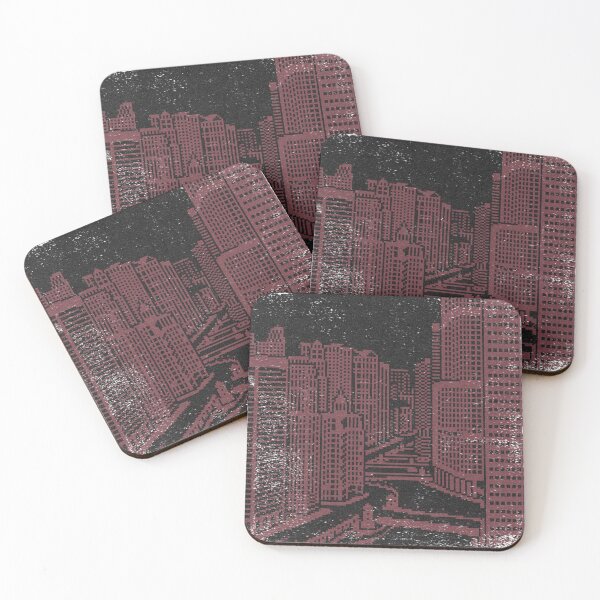 Item preview, Chicago River Pixel Art - Coal + Wine designed and sold by Irene Estelle.