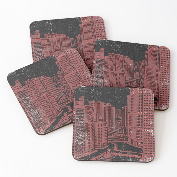 Item preview, Chicago River Pixel Art - Coal + Ruby designed and sold by Irene Estelle.