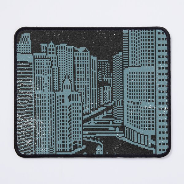 Item preview, Chicago River Pixel Art - Coal + Peacock designed and sold by Irene Estelle.