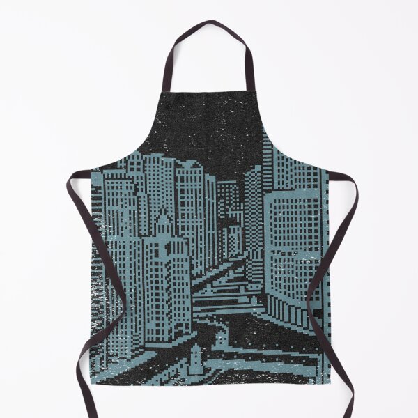 Item preview, Chicago River Pixel Art - Coal + Peacock designed and sold by Irene Estelle.