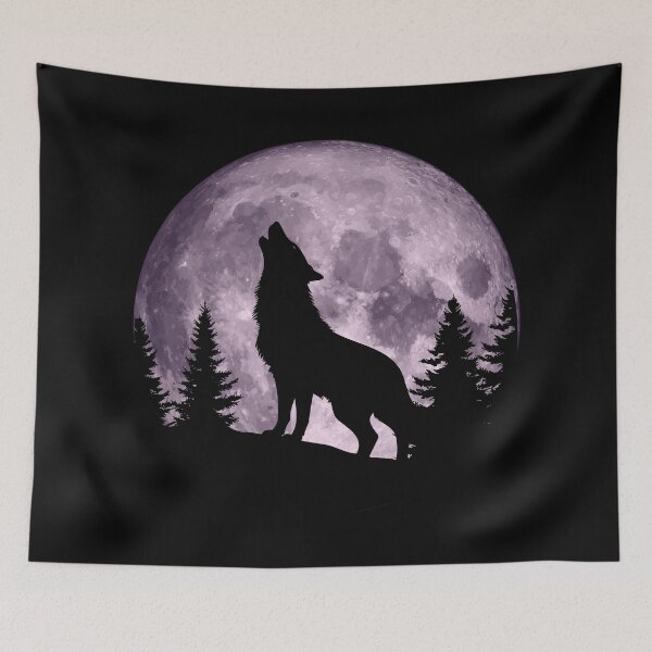 Item preview, Wolf And Red Moon designed and sold by JokeAndStyle.