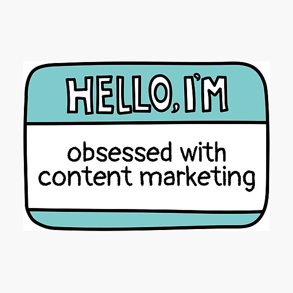 Artikelvorschau, Besessen von Content-Marketing entworfen und verkauft von MaryAller.