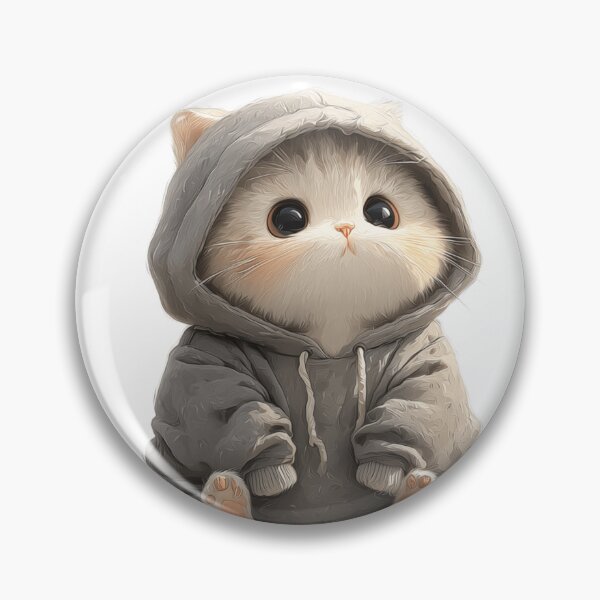 Item preview, Gentle Hoodie Cat Character Illustration designed and sold by Beachy Beasts.