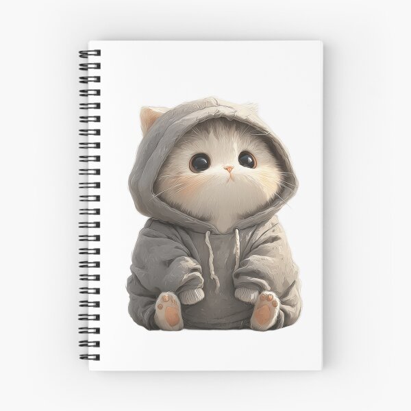 Item preview, Gentle Hoodie Cat Character Illustration designed and sold by Beachy Beasts.