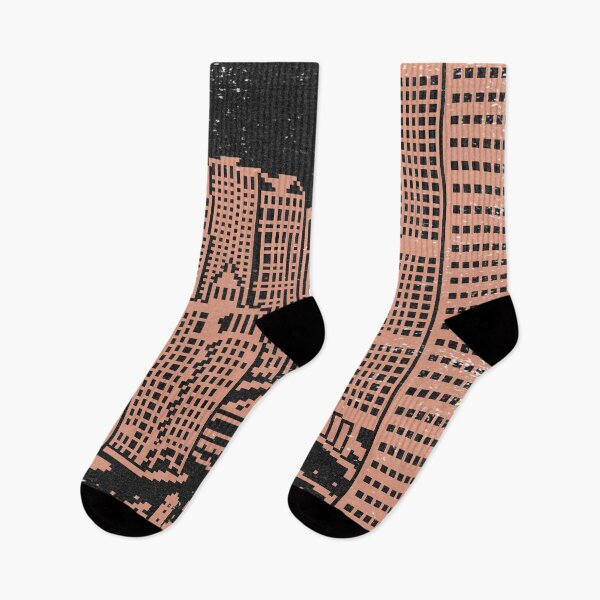 Item preview, Chicago River Pixel Art - Coal + Coral designed and sold by Irene Estelle.