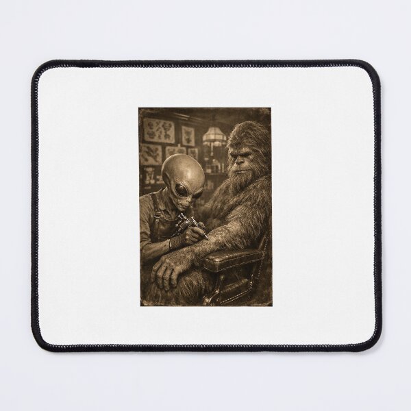 Item preview, Alien Tattooing Bigfoot Vintage Scene designed and sold by ajifujpost.