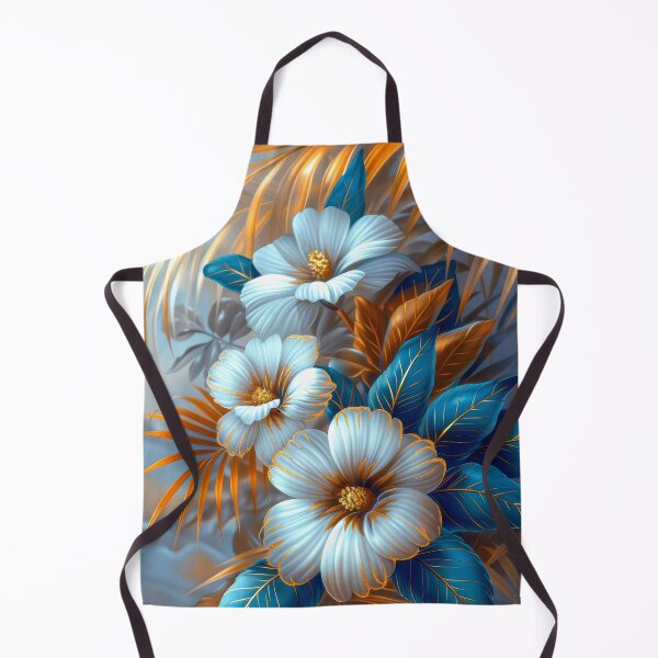 Item preview, Blue and Gold Tropical Flowers designed and sold by MargaretWiktor.