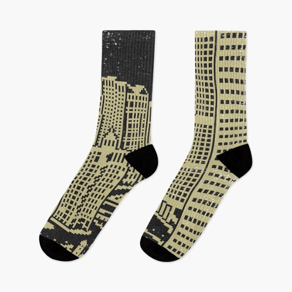 Item preview, Chicago River Pixel Art - Coal + Gold designed and sold by Irene Estelle.