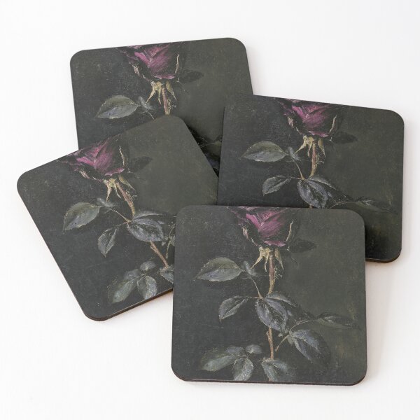 Item preview, Moody Dark Academia Black Rose - Vintage Gothic Oil Painting designed and sold by LovelyHomeArt.