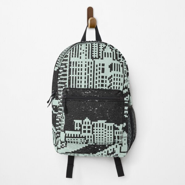 Item preview, Chicago River Pixel Art - Coal + Mint designed and sold by Irene Estelle.