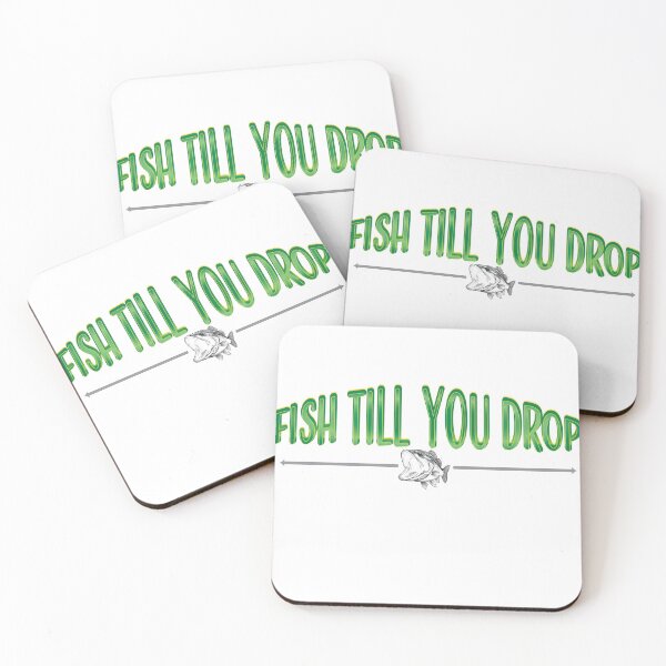 Item preview, Fish till you drop text Illustrtion Black Bass designed and sold by Art-Horizon.
