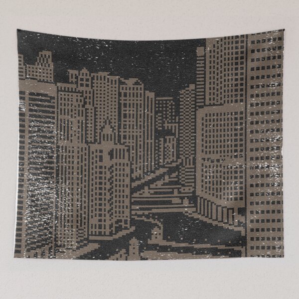 Item preview, Chicago River Pixel Art - Coal + Earth designed and sold by Irene Estelle.