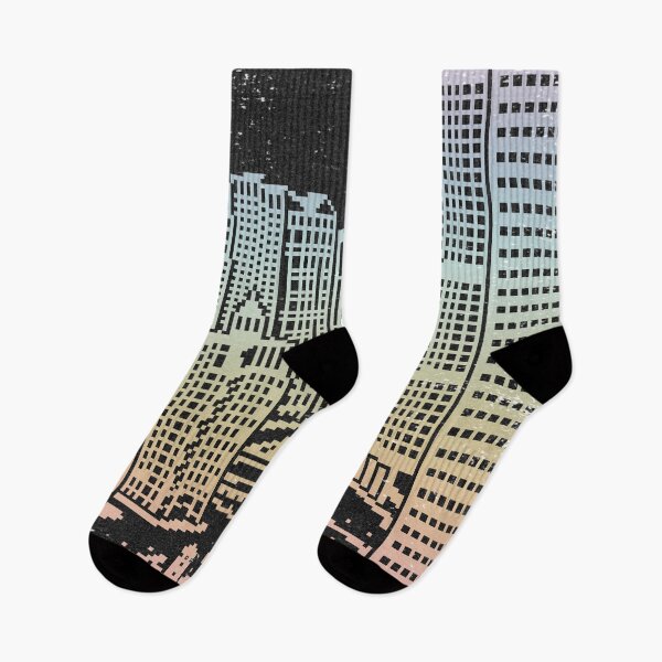 Item preview, Chicago River Pixel Art - Coal + Rainbow Sorbet designed and sold by Irene Estelle.