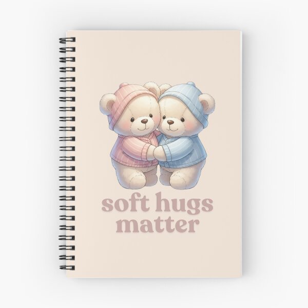 Item preview, Soft Hugs Matter – Cute Teddy Bear Couple Valentine’s Day Illustration designed and sold by soletstudio.