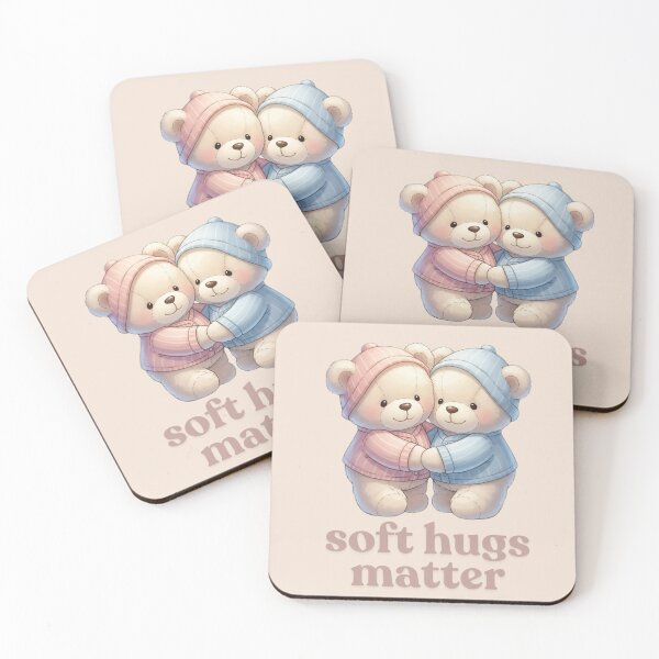 Item preview, Soft Hugs Matter – Cute Teddy Bear Couple Valentine’s Day Illustration designed and sold by soletstudio.