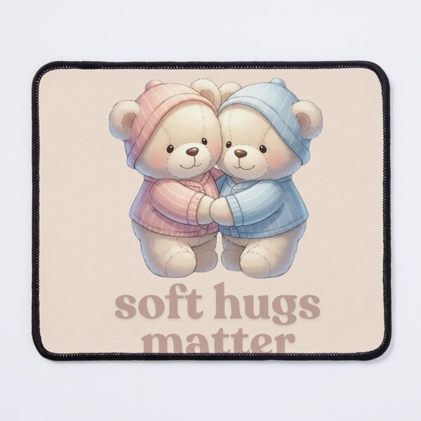 Item preview, Soft Hugs Matter – Cute Teddy Bear Couple Valentine’s Day Illustration designed and sold by soletstudio.