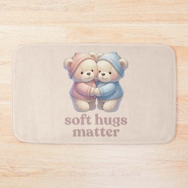 Item preview, Soft Hugs Matter – Cute Teddy Bear Couple Valentine’s Day Illustration designed and sold by soletstudio.