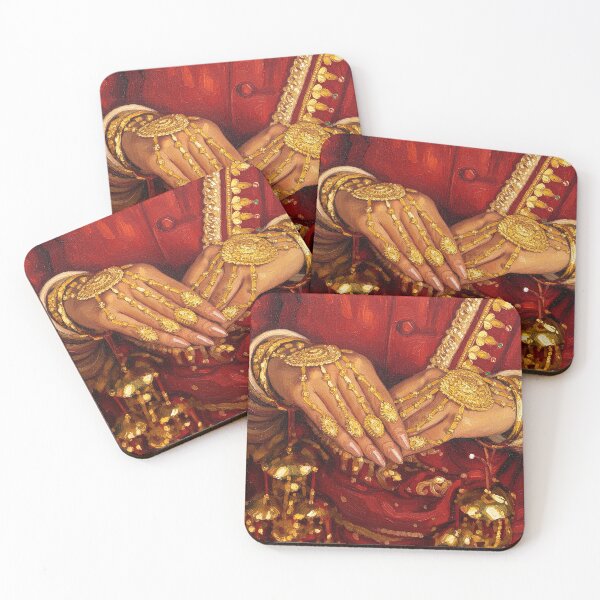 Item preview, Punjabi Bride Hands Oil Painting | Chooda, Kaleere & Haathphool designed and sold by The Uphaar Store.