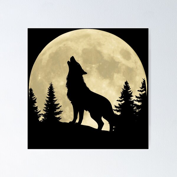 Item preview, Wolf And Moon  designed and sold by JokeAndStyle.