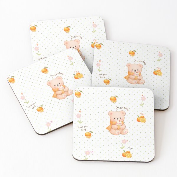 Item preview, Cute Teddy Bear with Ice Cream – Sweet Pastel Baby Illustration designed and sold by ClamberryStudio.