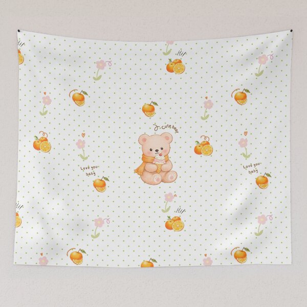 Item preview, Cute Teddy Bear with Ice Cream – Sweet Pastel Baby Illustration designed and sold by ClamberryStudio.