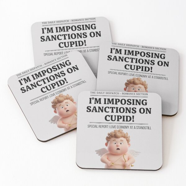 Item preview,  Sanctions on Cupid - Funny Anti-Valentine's Day News designed and sold by Anyshca.