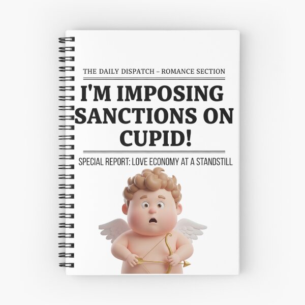 Item preview,  Sanctions on Cupid - Funny Anti-Valentine's Day News designed and sold by Anyshca.