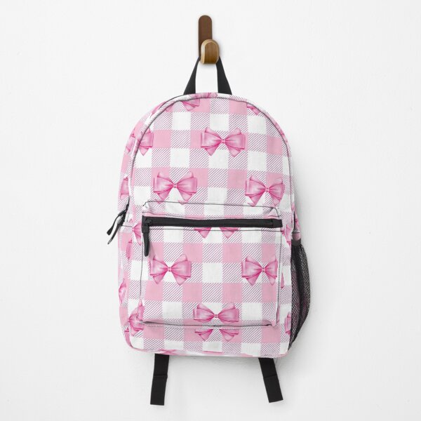 Item preview,  Pink Gingham Bow Pattern designed and sold by Fantacaroo Designs.