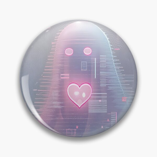 Item preview, Ethereal Glitch Ghost with Pixelated Heart designed and sold by ShopSpire.