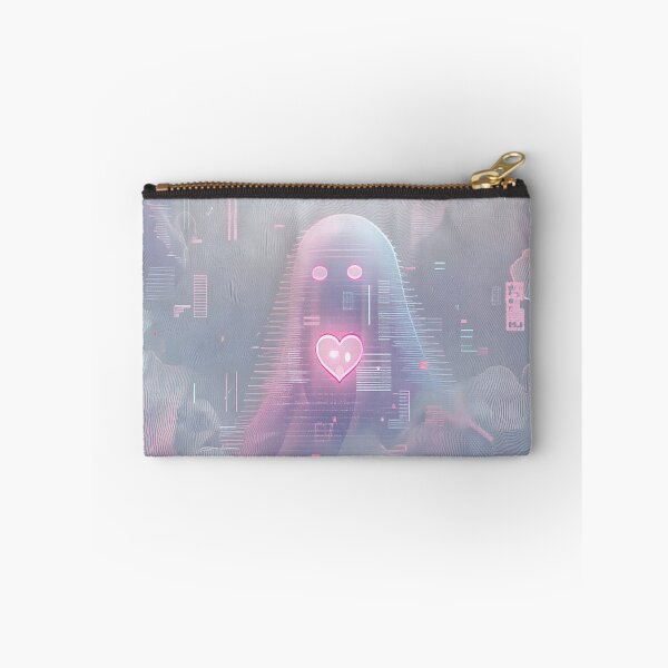 Item preview, Ethereal Glitch Ghost with Pixelated Heart designed and sold by ShopSpire.