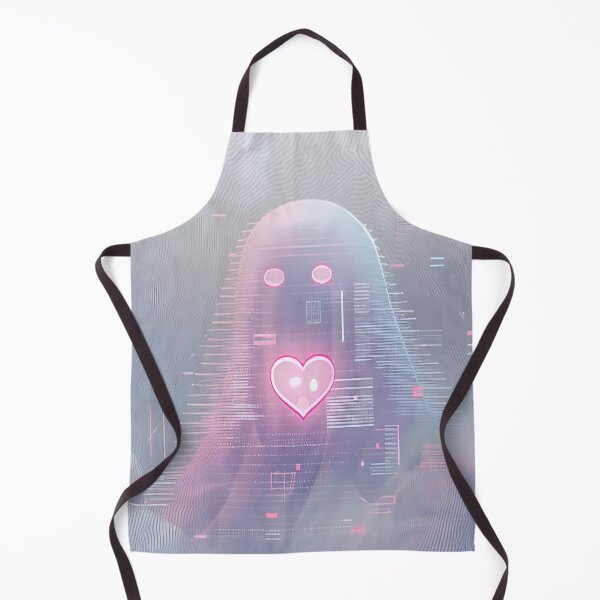 Item preview, Ethereal Glitch Ghost with Pixelated Heart designed and sold by ShopSpire.