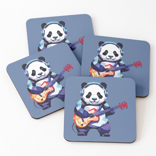 Item preview, rock star panda mosaic designed and sold by designmari.