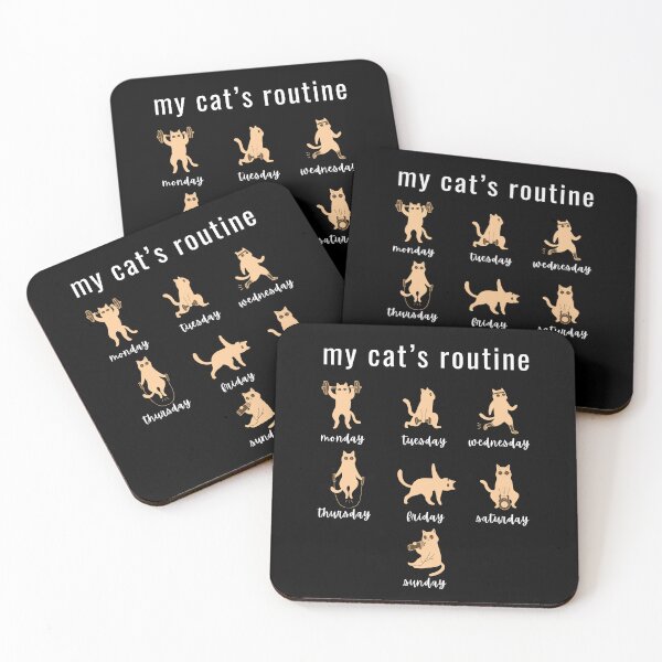 Item preview, Funny Cat Lover - My Cat's Routine designed and sold by WGBTee.