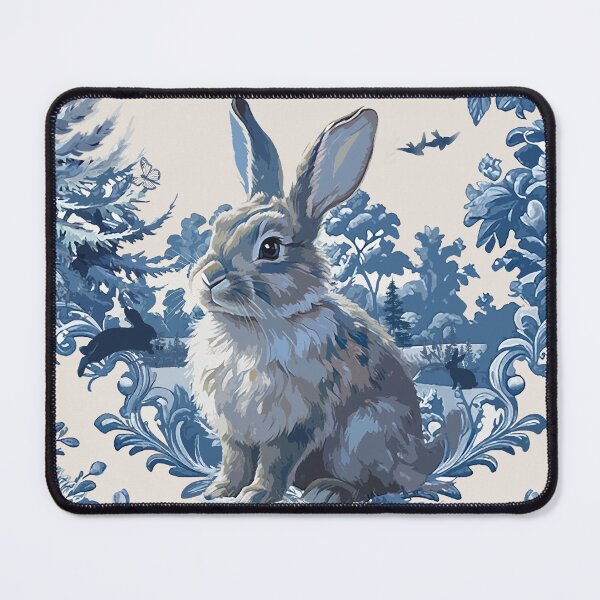Item preview, Sabrina Farmer Art - Bunny Rabbit Blue Series - Wildlife for Home  designed and sold by sabrinart42.