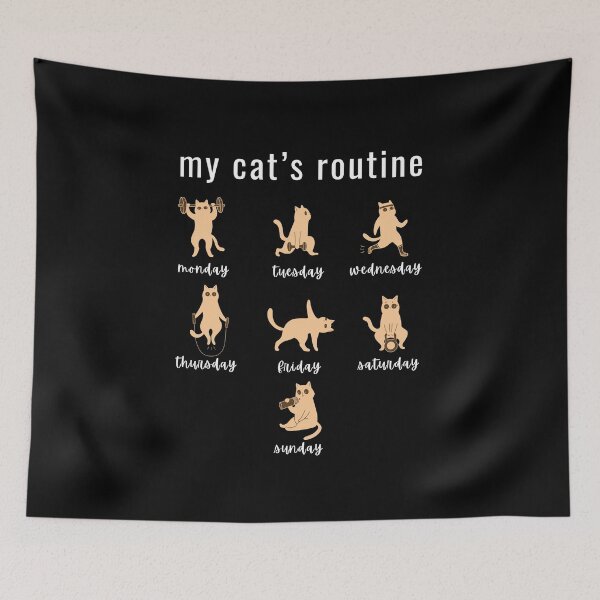 Item preview, Funny Cat Lover - My Cat's Routine designed and sold by WGBTee.